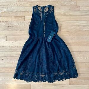 NWT Anthropologie for love and lemons Black Lacey dress size XS